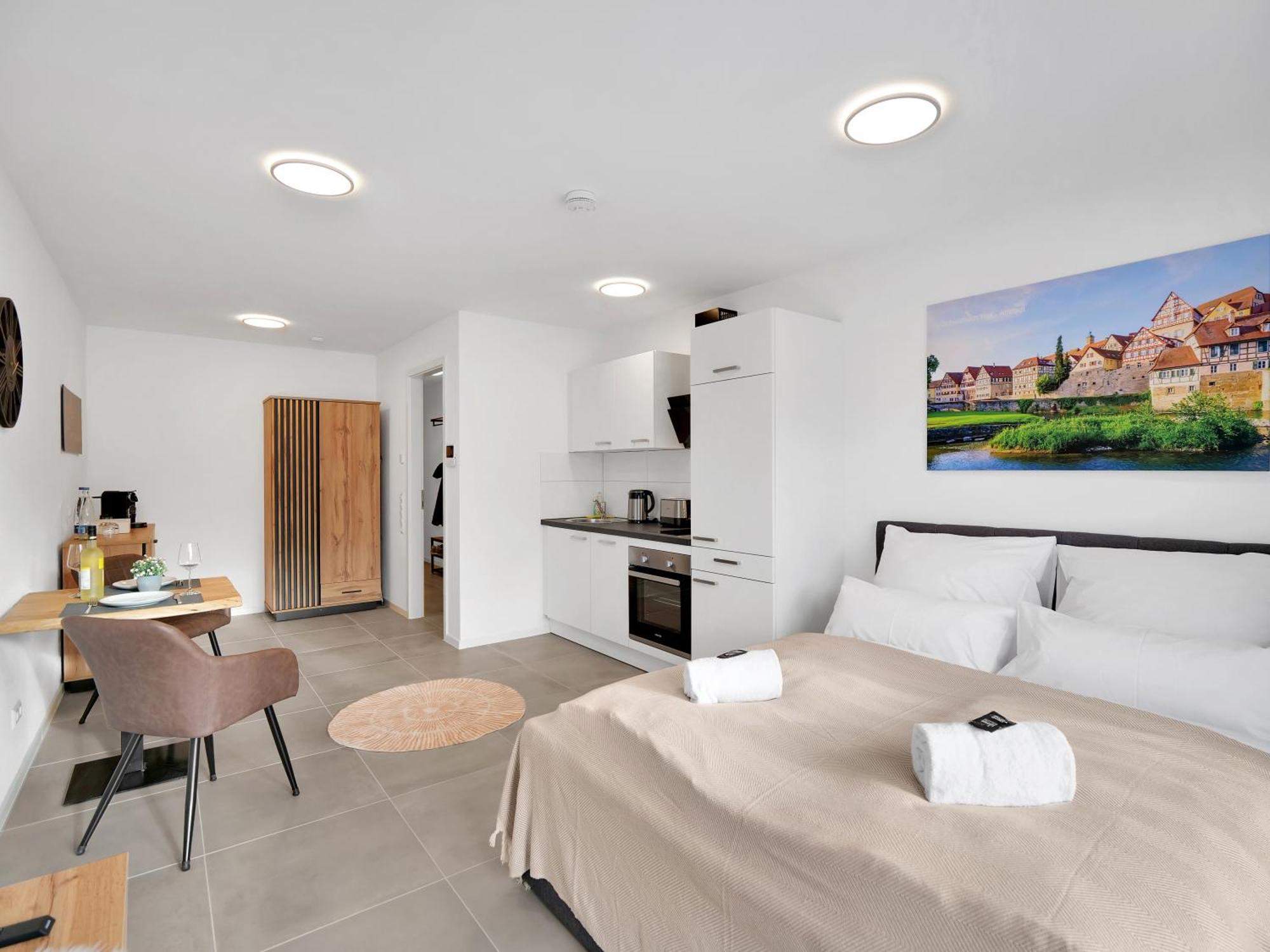 Inhome Studio Apartment - Kueche - Parken - Tv Schwäbisch Hall Buitenkant foto